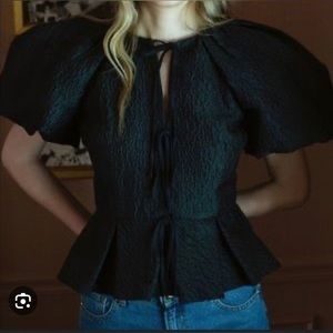 Courtney Grow x Antonio Melani Aster puff sleeve top